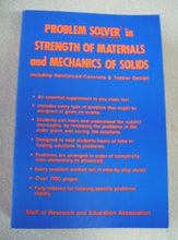 Load image into Gallery viewer, Problem Solver in Strength of Materials and Mechanics of Solids by REA 1980
