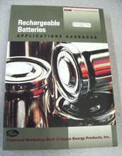Load image into Gallery viewer, Rechargeable Batteries Applications Handbook by Gates Energy Products Staff 1988
