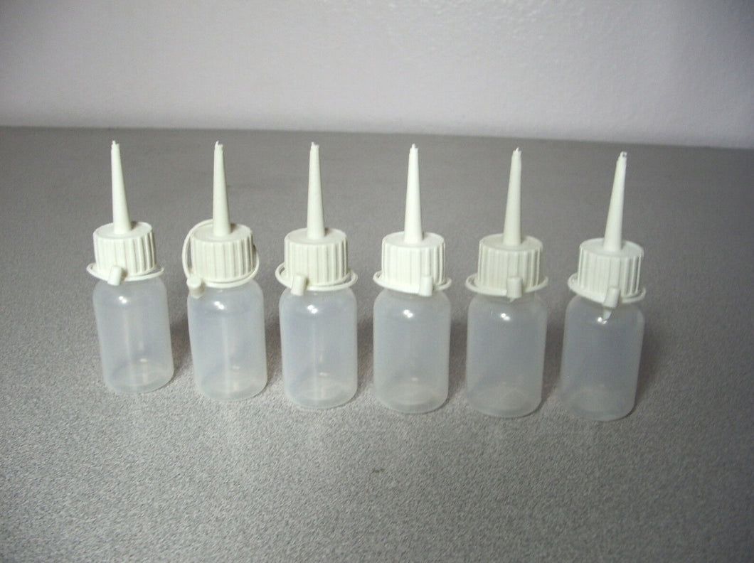 1.5 fl oz Plastic General Purpose Travel Hobby Bottles with Applicator & Cap