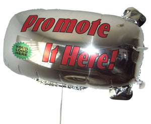 ZEP-AIR™ Messenger Tethered Blimp Helium Foil Balloon 800mm x 400mm Advertising Promotional Greeting  INTERNATIONAL VERSION
